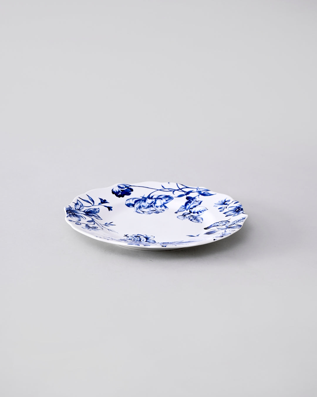 Blue & White Floral Elegance Quater Plate - Set Of 6