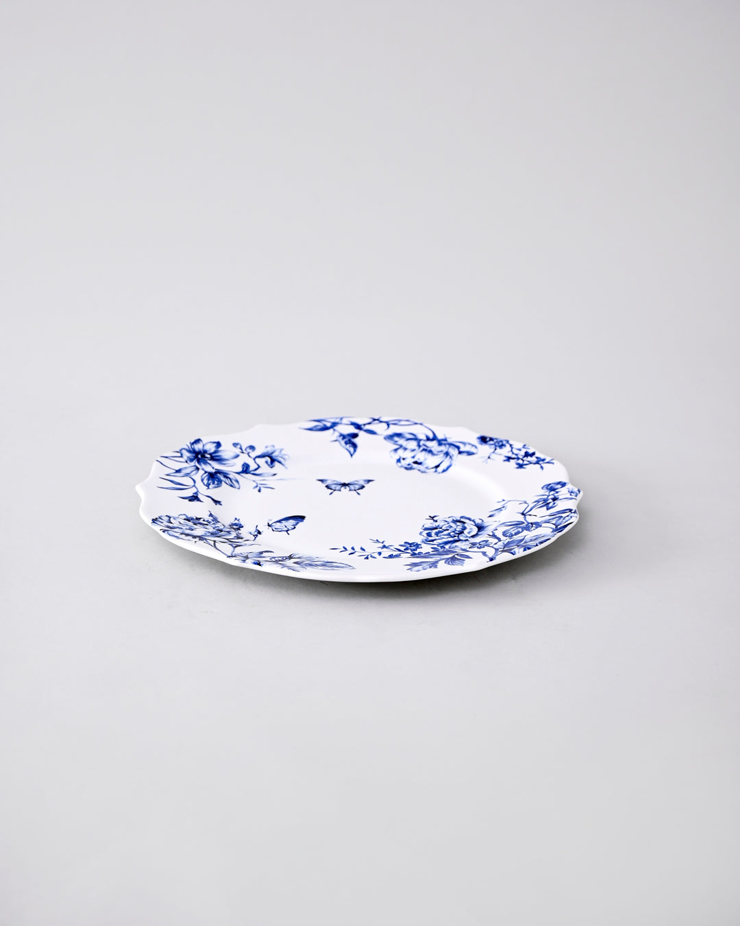 Blue & White Floral Elegance Dinner Plate - Set Of 6