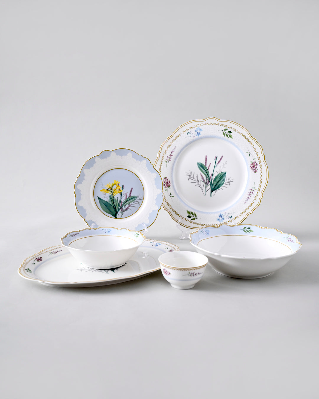 Botanical Grace Ceramic Dinner Set - 22 Piece