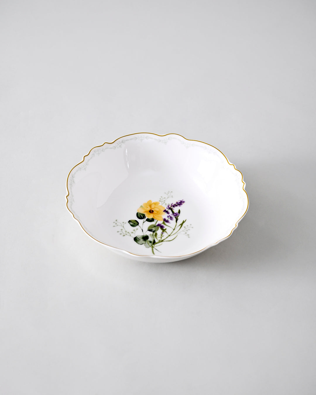 Golden Bloom Floral Dinner Set - 22 Piece