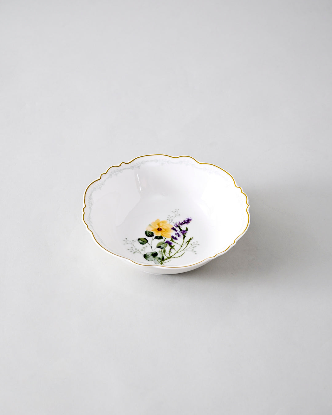 Golden Bloom Floral Dinner Set - 22 Piece