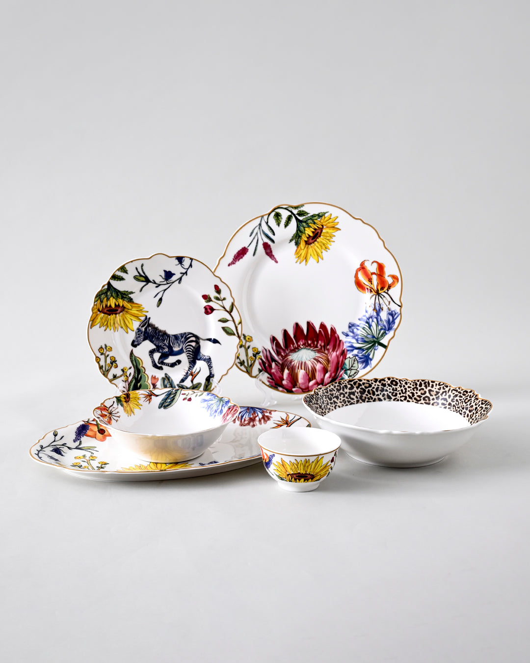Blooming Elegance Floral Dinner Set - 22 Piece