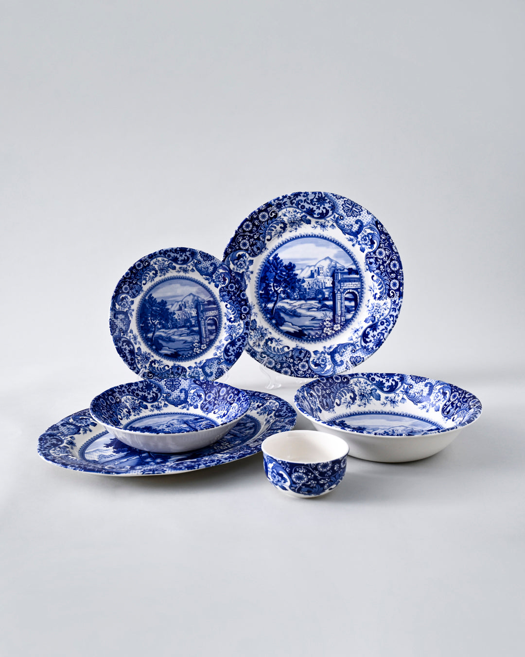 Roman Light Blue Dinner Set - 28 Piece