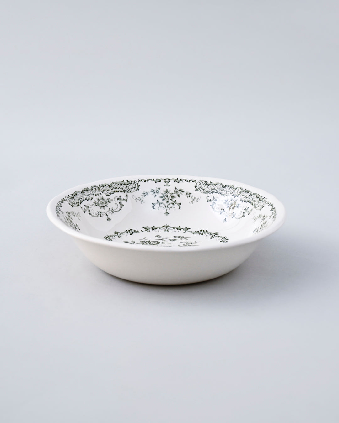 Vintage Floral Green & White Dinner Set - 28 Piece