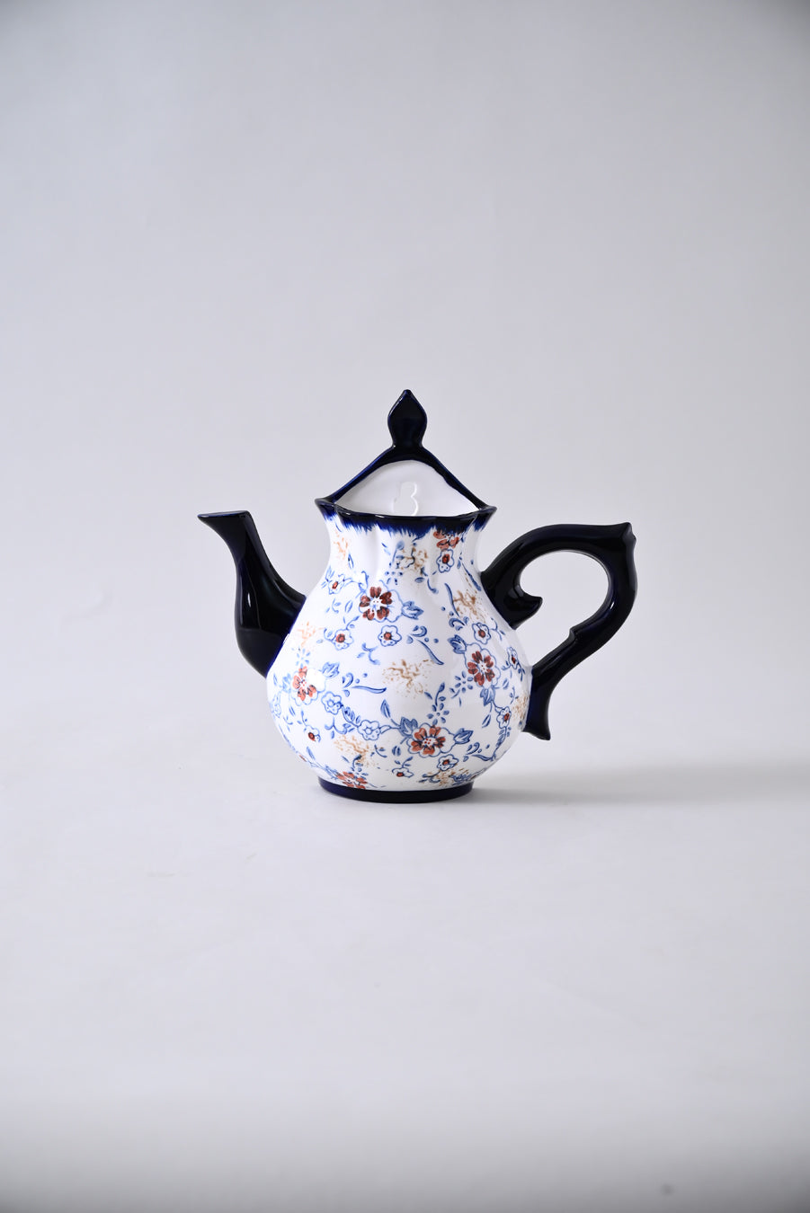 Vintage Floral Teapot-Style Wall Vase