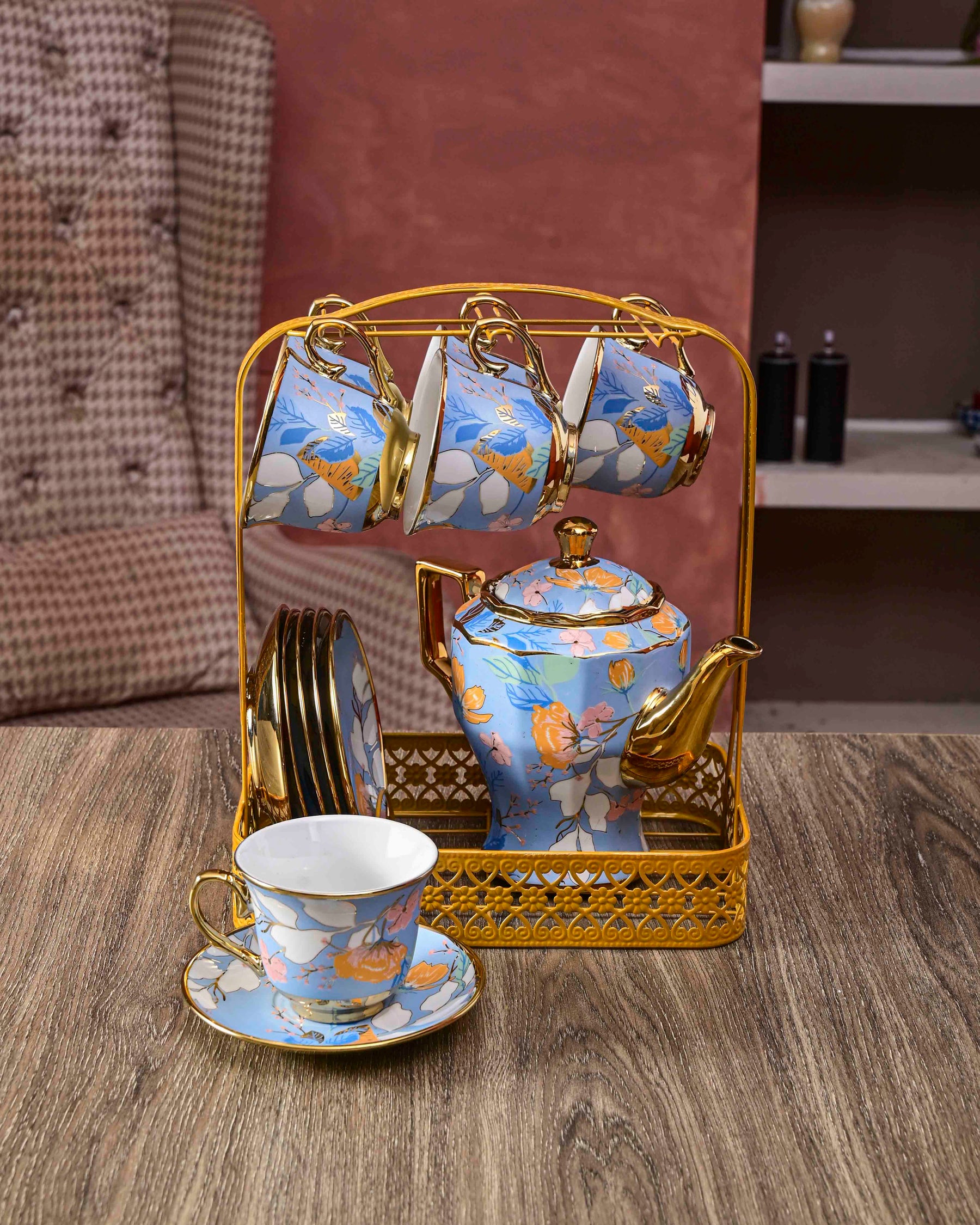 Dahlia - 14-Piece Tea Set with Stand