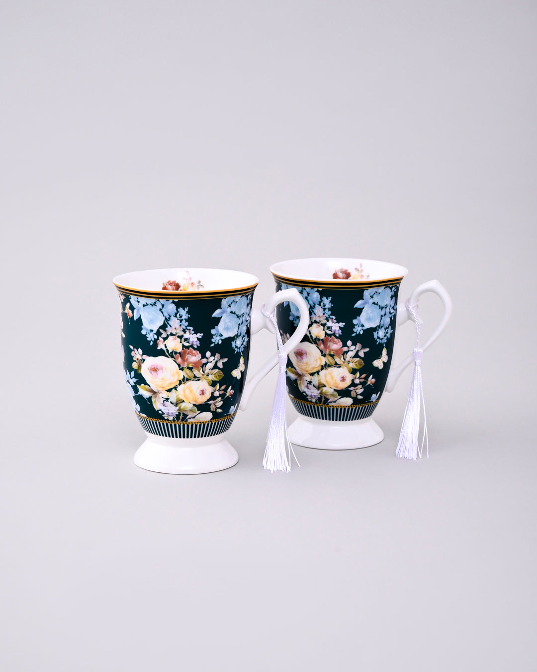 Midnight Bloom Coffee Mug - Set Of 2