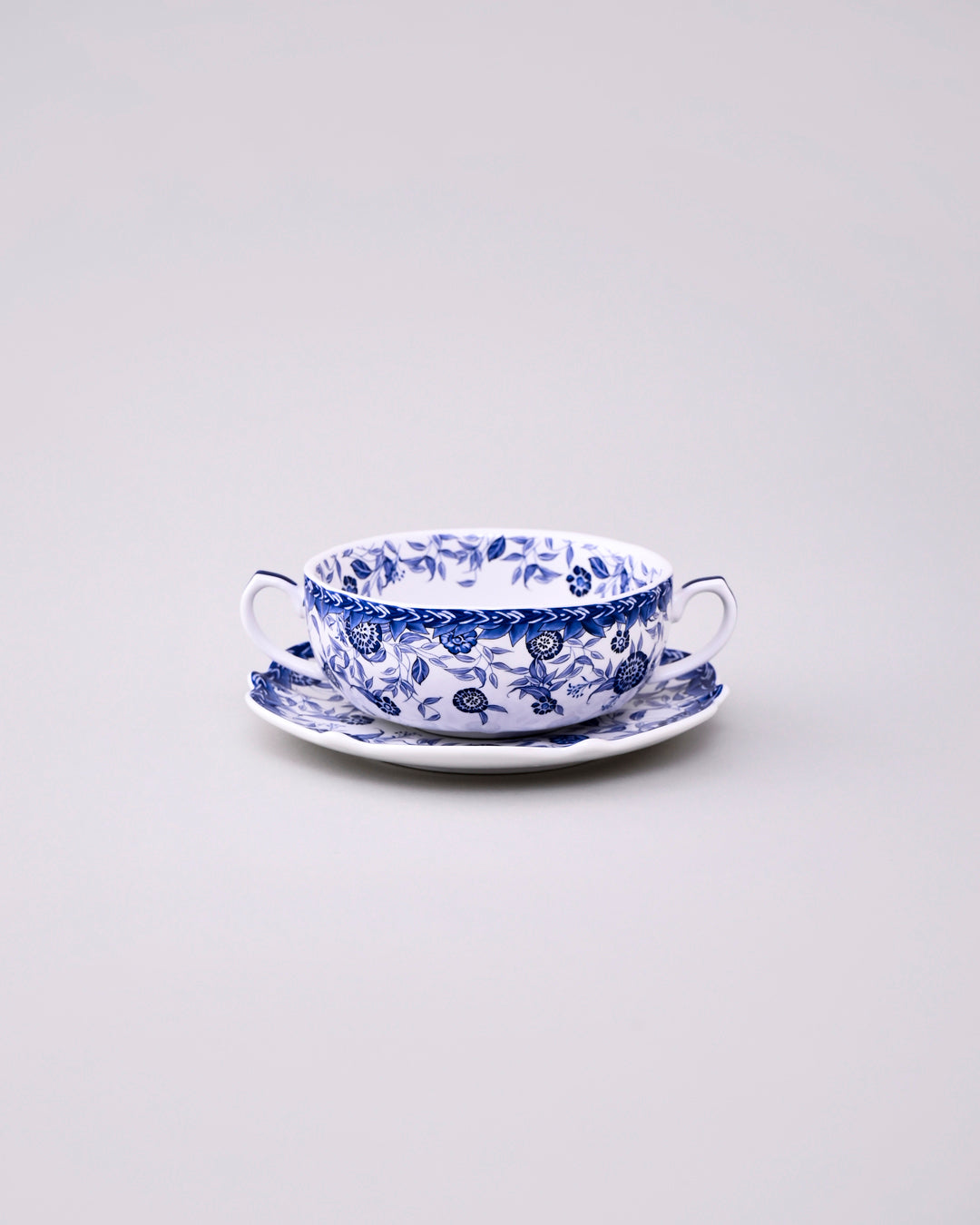 Blue Willow Double Handle Soup Cup