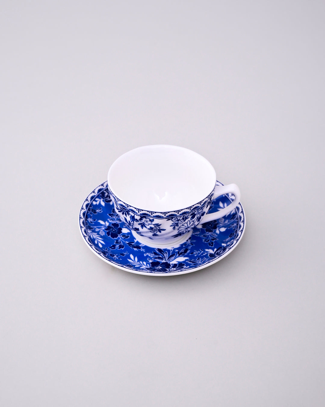 Classic Delft Blue Tea Cup With Saucer