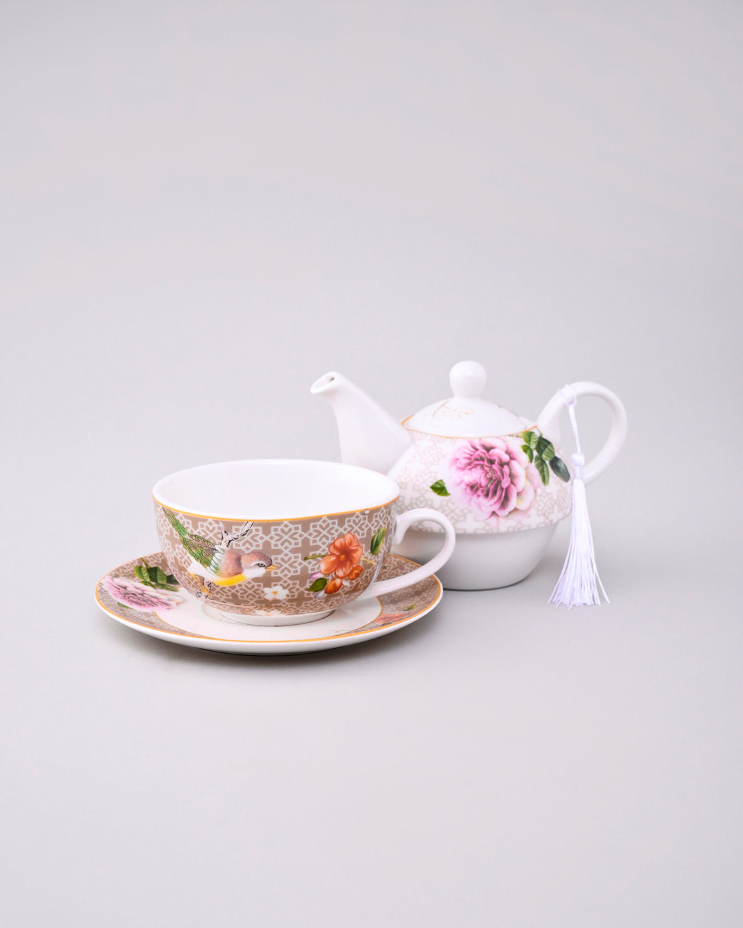 Spring Harmony Tea for Two Set - Brown