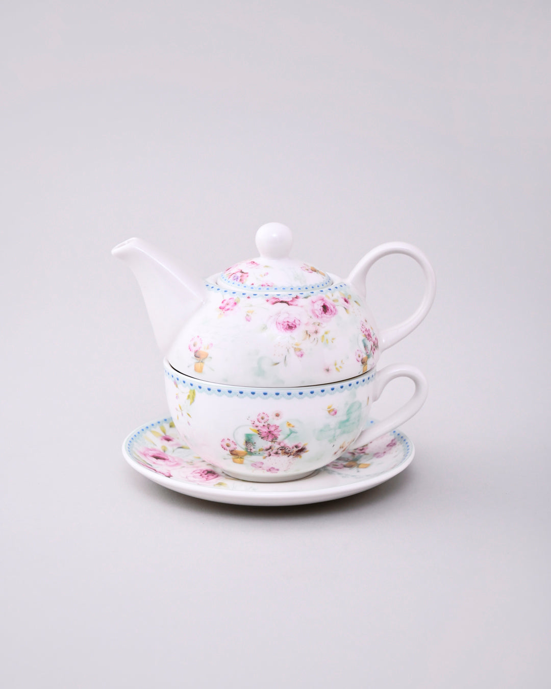 Rosé Garden Tea for Two Set - White
