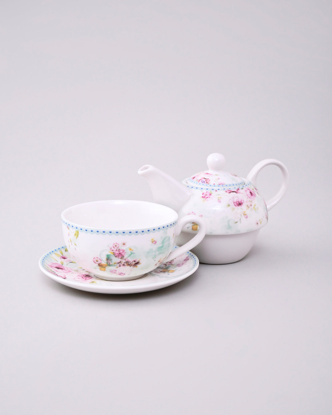 Rosé Garden Tea for Two Set - White