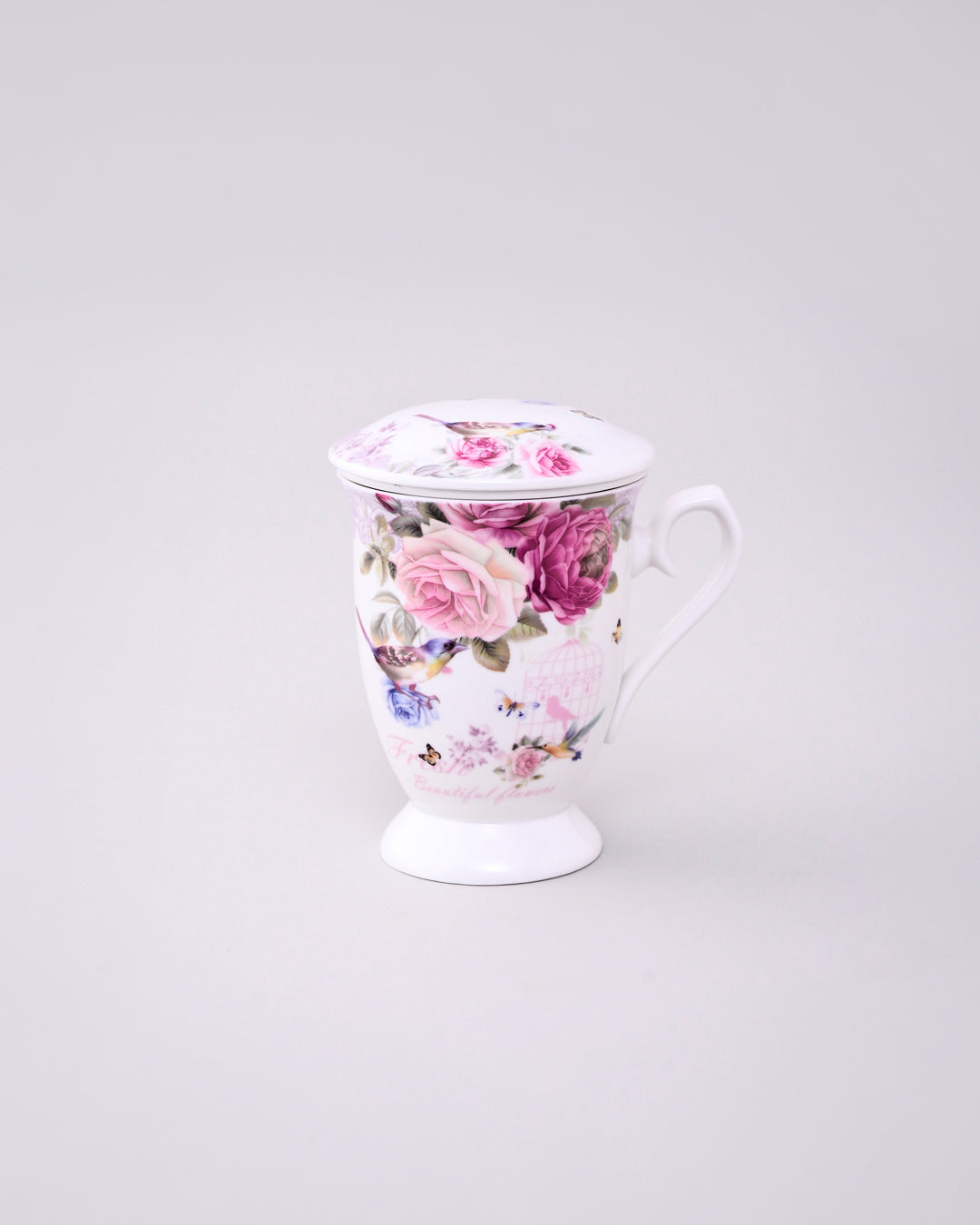 Rose Garden Songbird Infuser Mug