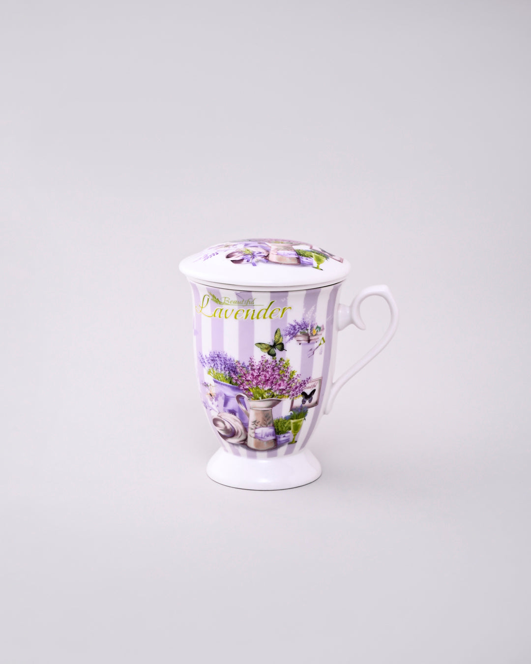 Lavender Butterfly Cage Infuser Mug