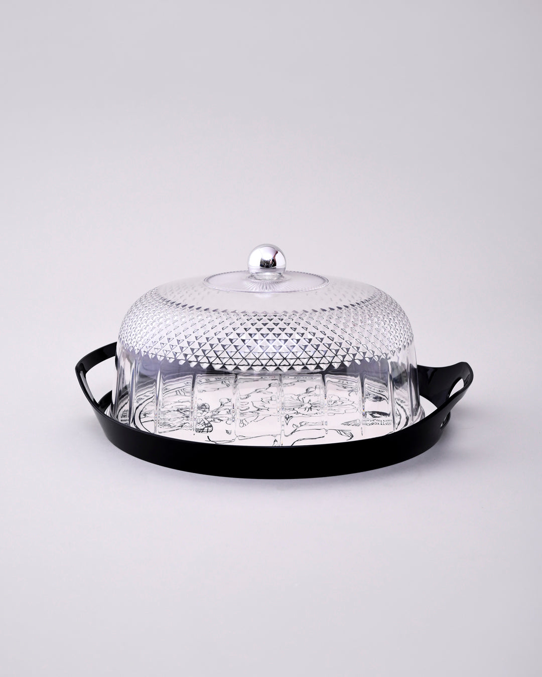 Royal Prism Cake Stand With Glass Dome