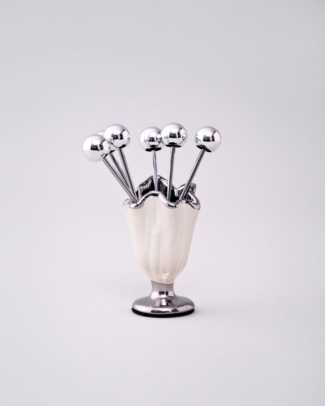Pearl Cup Pick Holder with Skewers