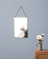 Golden Hanging Mirror - The Decor Kart