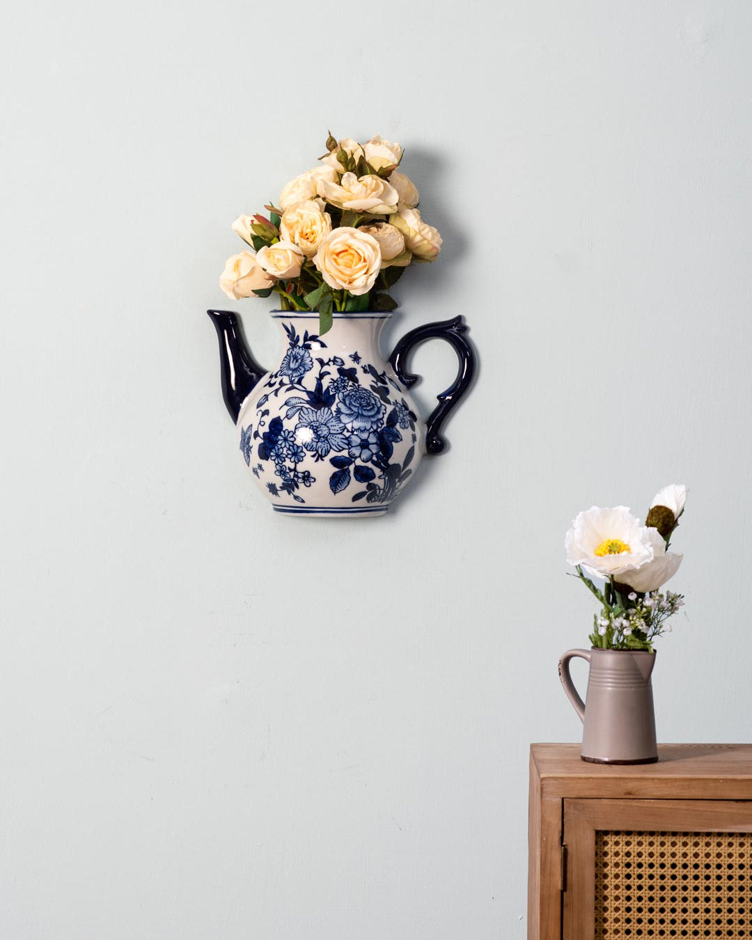 Rendezvous with Blue - Wall Mounted Planter Kettle