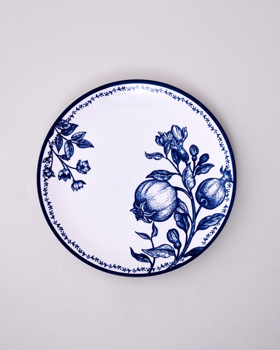 Timeless Pomegranate Charm Dinner Set Blue - Set of 16