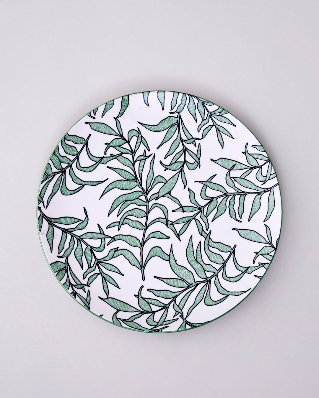 Verdant Leaf Harmony Dinner Set - Set of 16