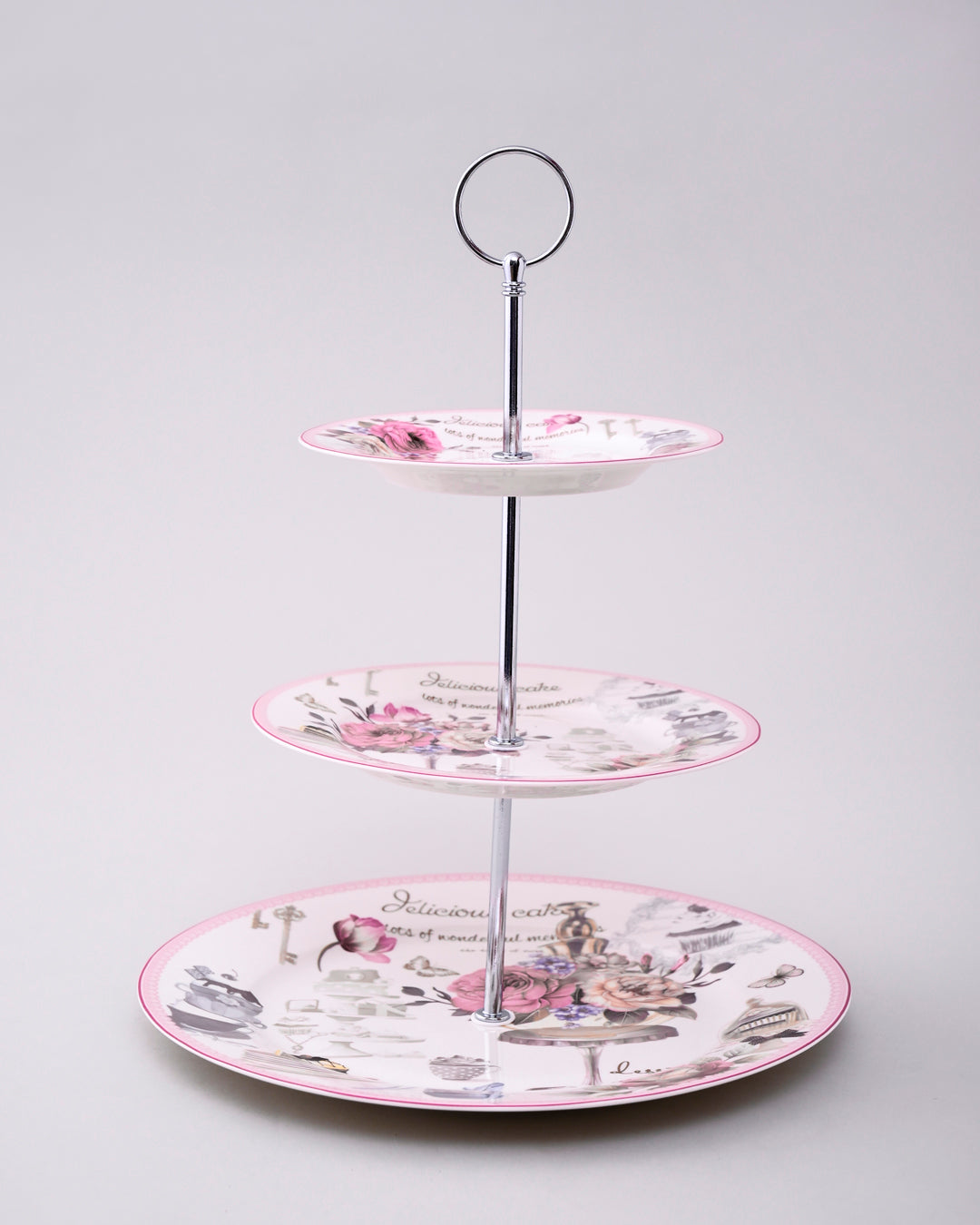 Parisian Rose Café 3-Tier Cake Stand