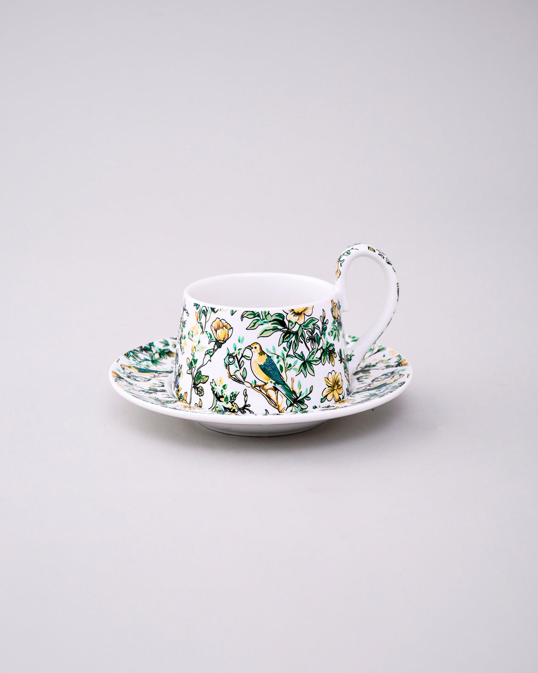 Spring Songbird Tea Cup With Saucer - Set Of 2