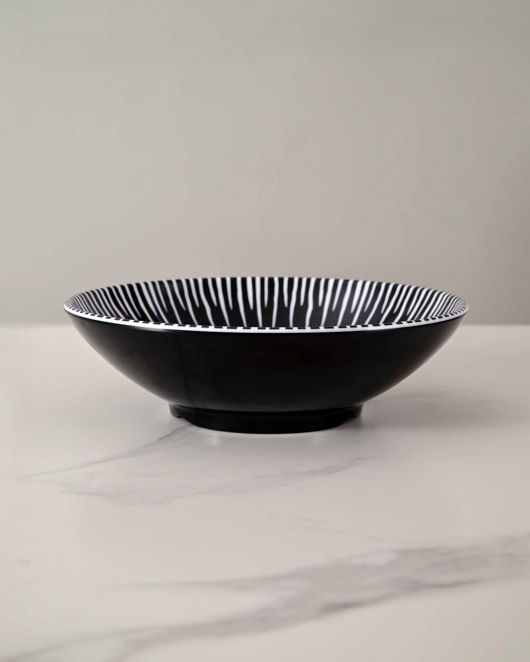 Monique Melamine Serving Bowl - Black