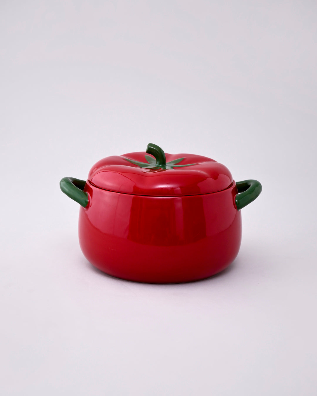 Tomato Shaped Ceramic Stew Bowl with Lid