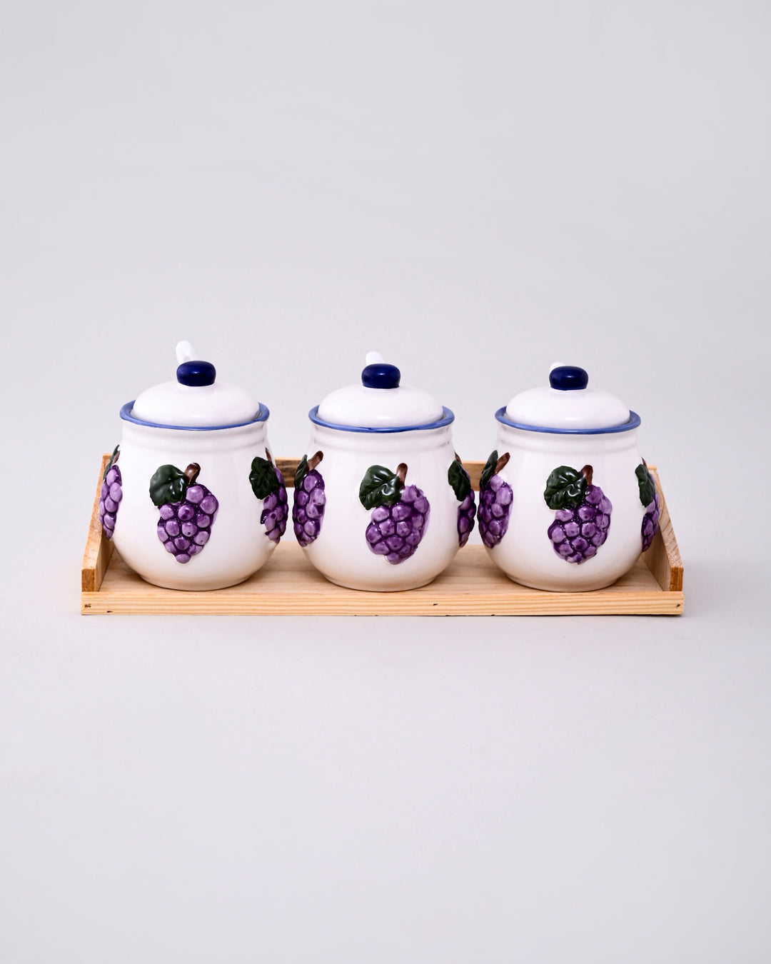 Graceful Grapes Kitchen Canister - Set Of 3