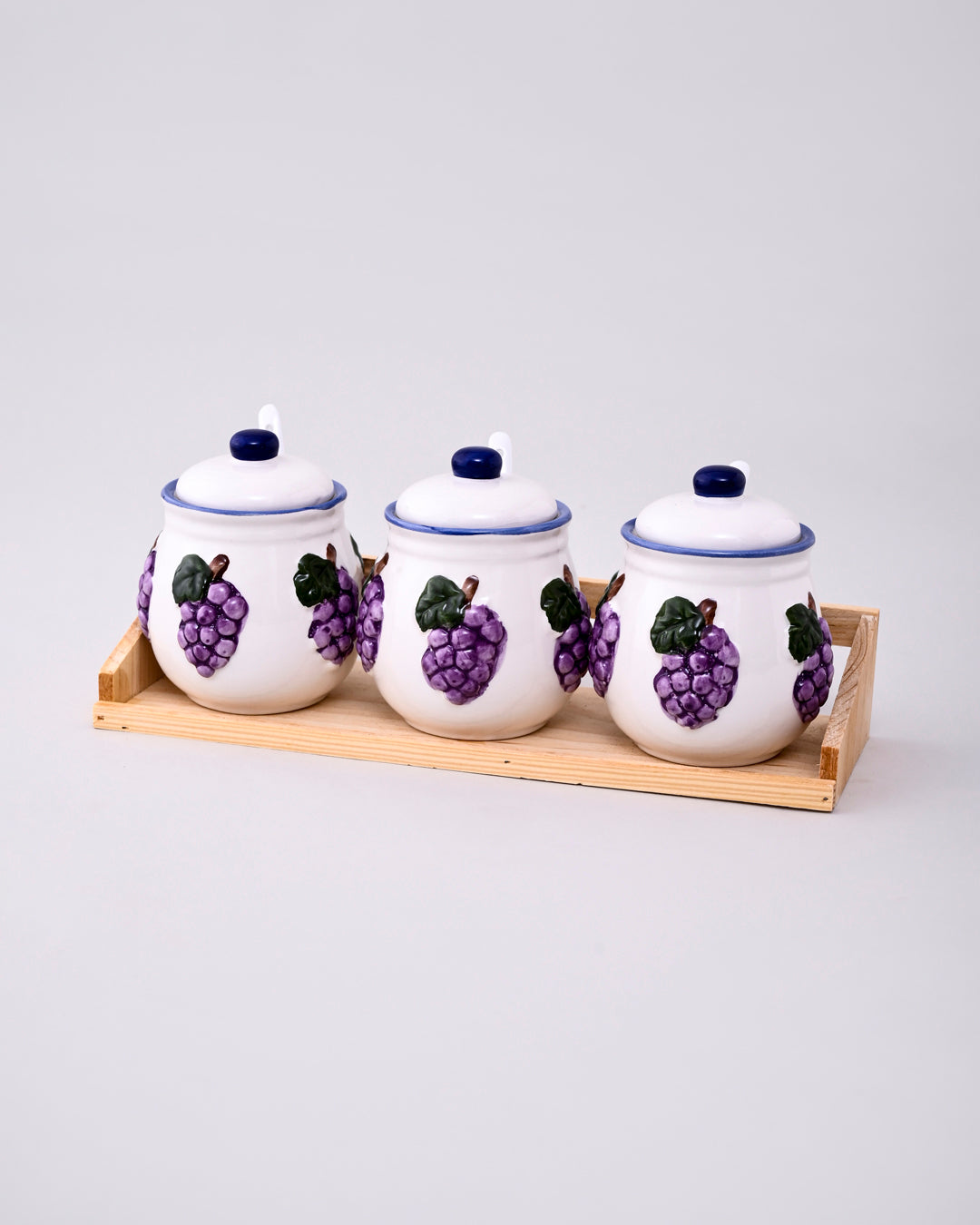 Graceful Grapes Kitchen Canister - Set Of 3
