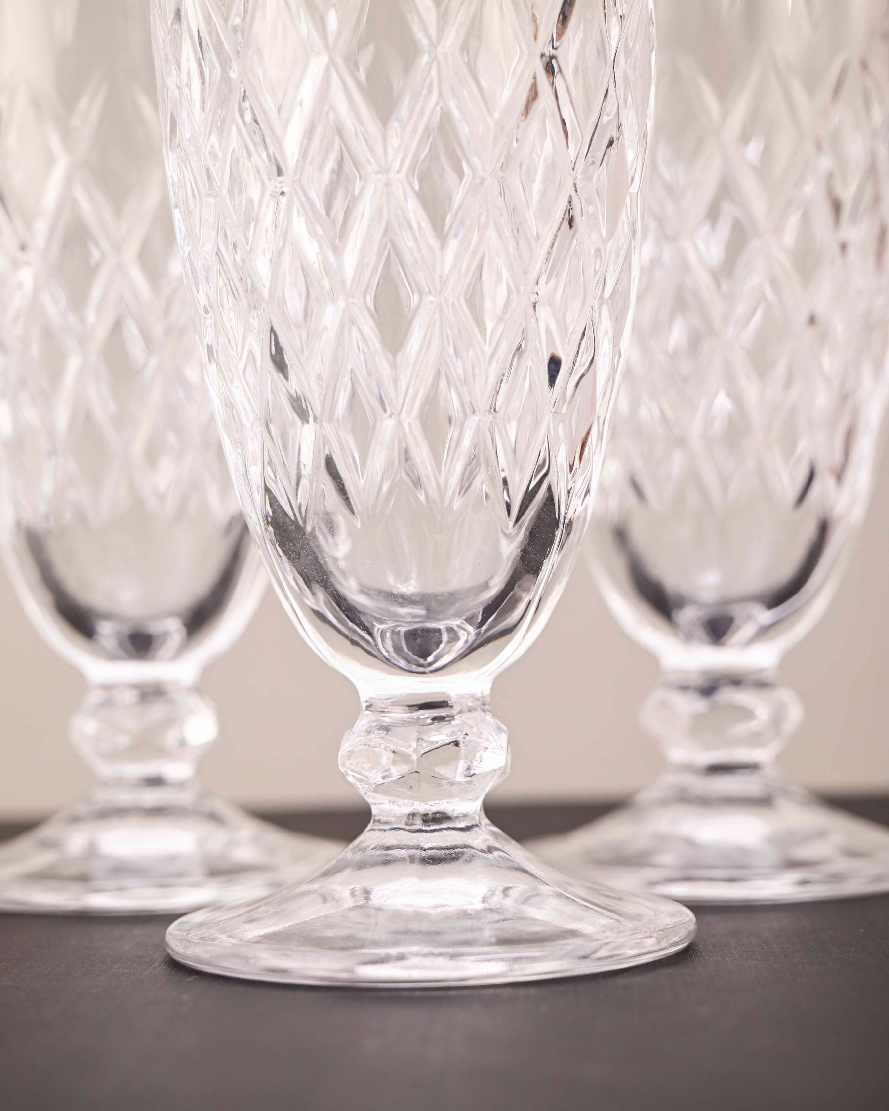 Diamond Cut Drinking Glass - Set Of 6