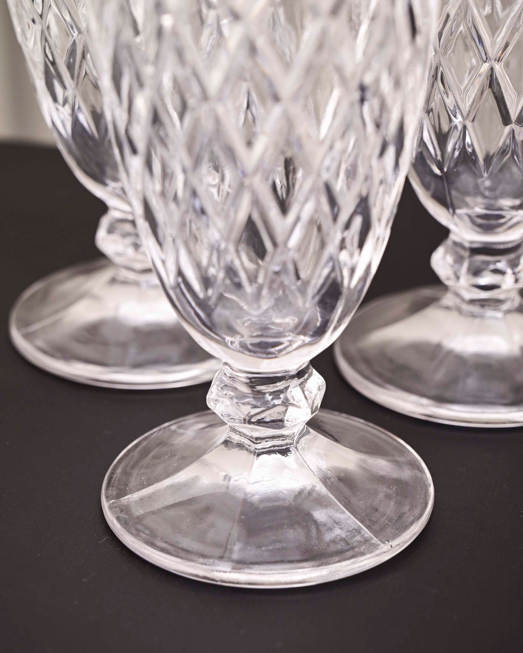 Diamond Cut Drinking Glass - Set Of 6