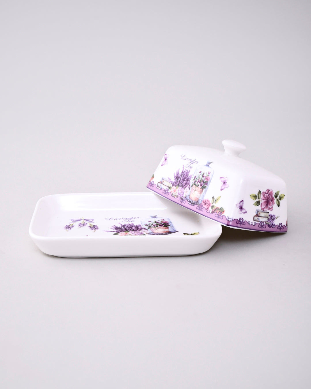 Whispers of Lavender Butter Dish