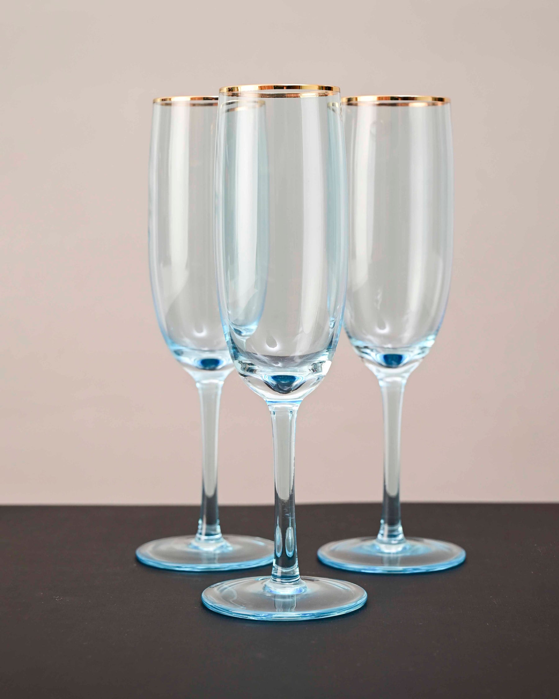 Sparkling Champagne Flute - Sky Blue - Set Of 6
