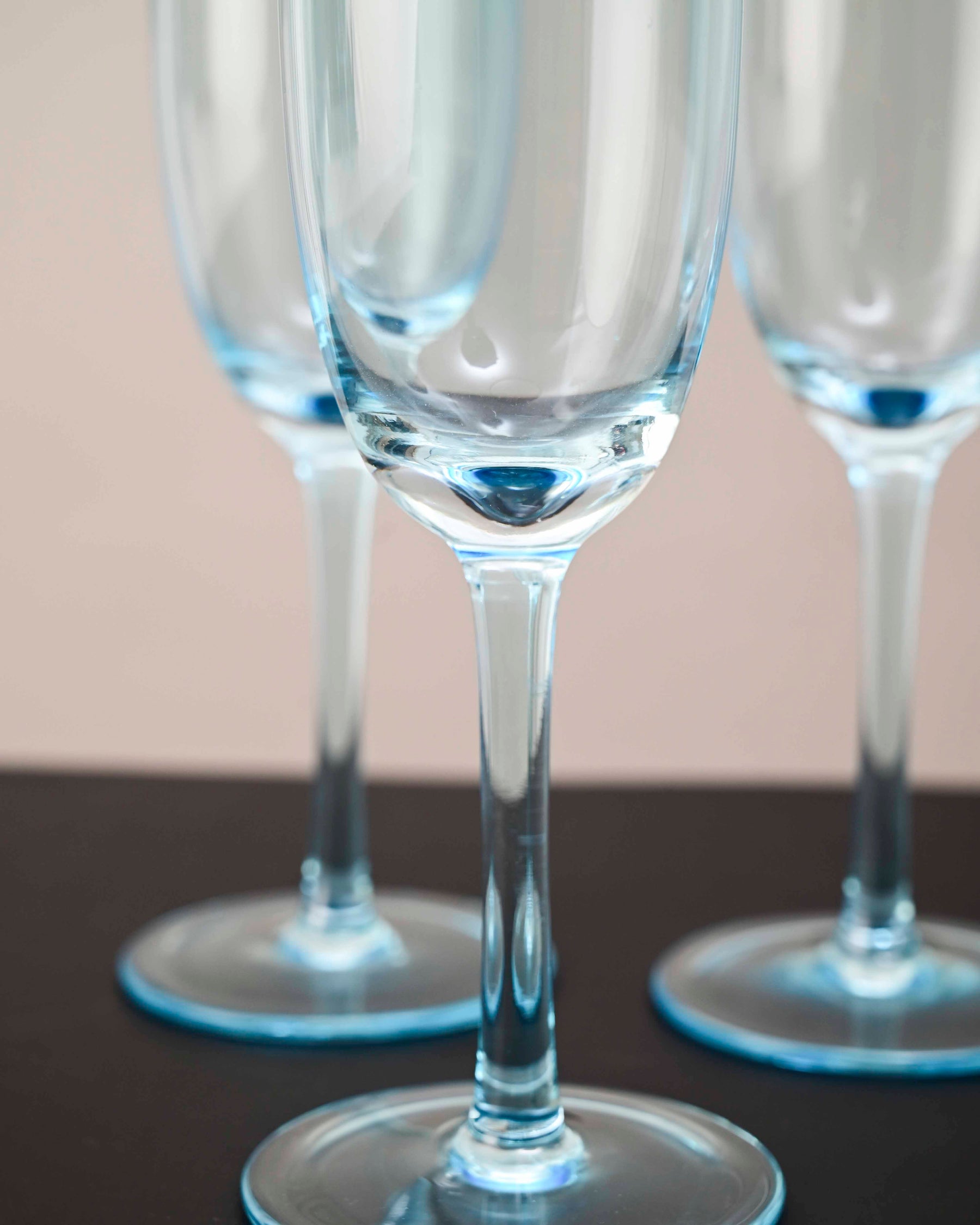 Sparkling Champagne Flute - Sky Blue - Set Of 6