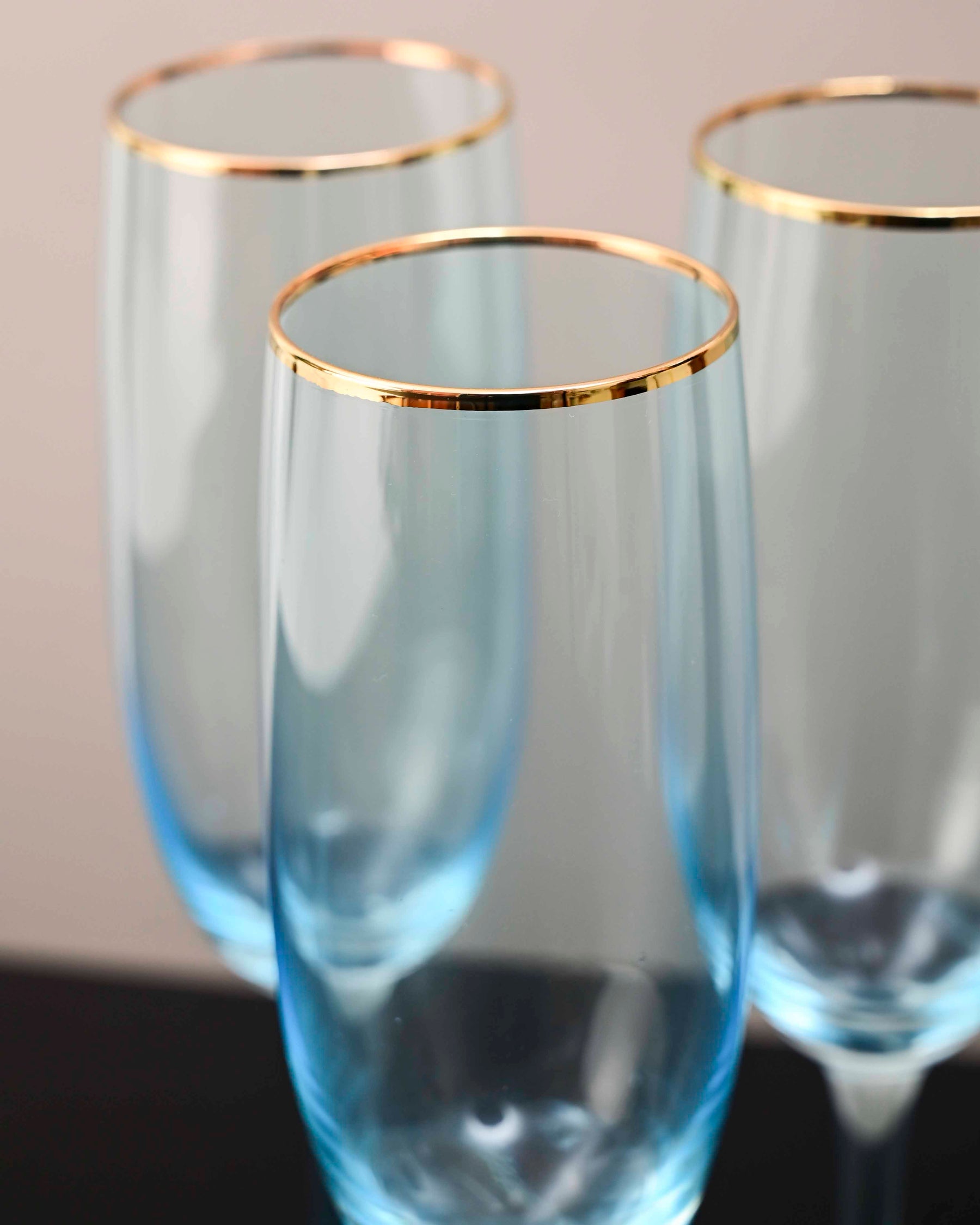 Sparkling Champagne Flute - Sky Blue - Set Of 6