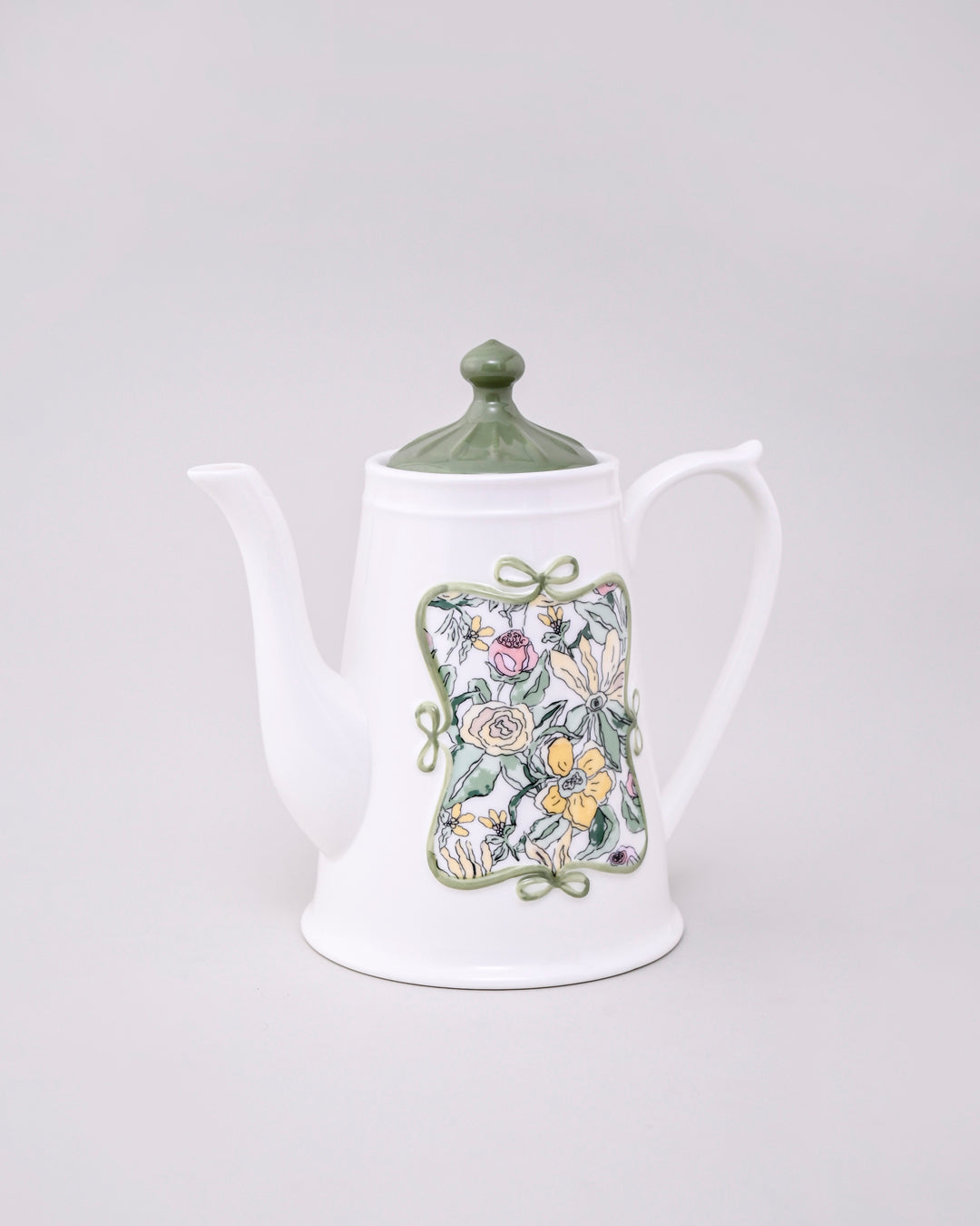 Green Blossom Garden Tea set - Set Of 5