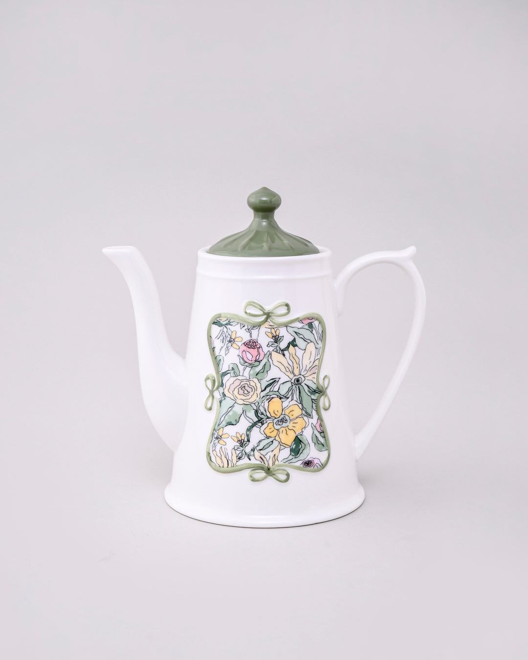 Green Blossom Garden Tea set - Set Of 5