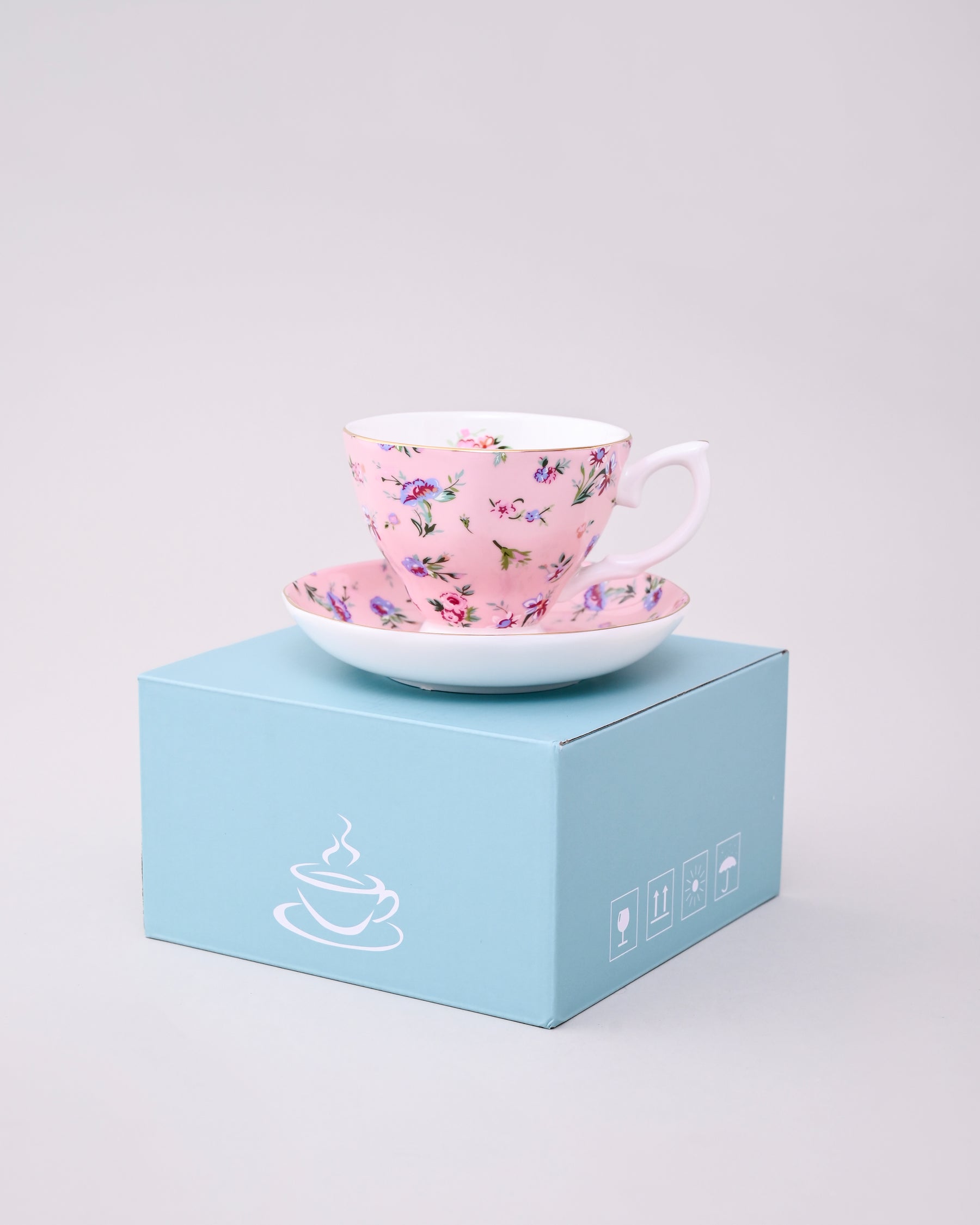 Blush Blossom Tea Cup & Saucer - Pink
