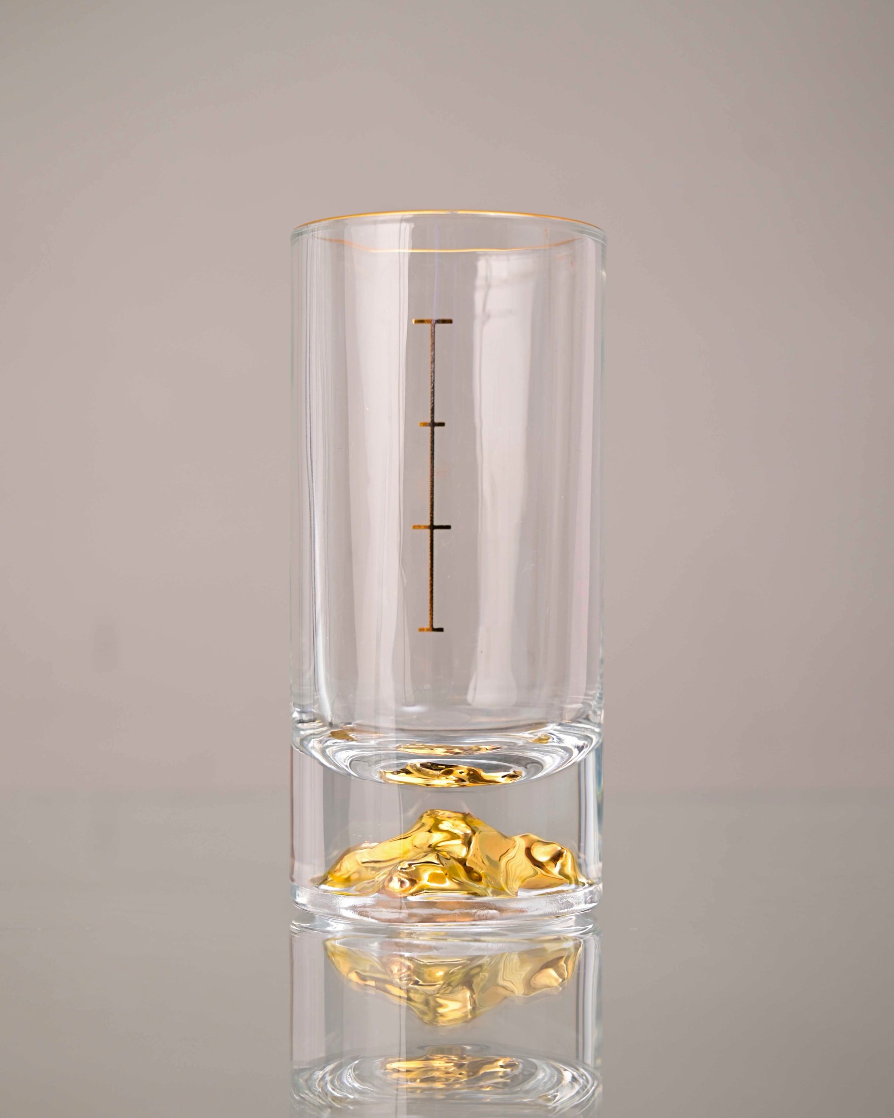 Mountain Gold Foil Measuring Glasses - Set Of 2