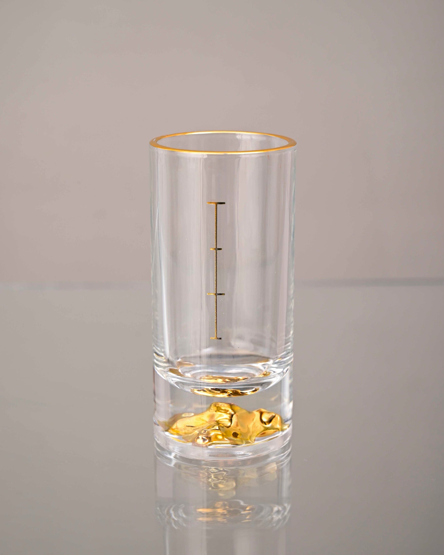 Mountain Gold Foil Measuring Glasses - Set Of 2