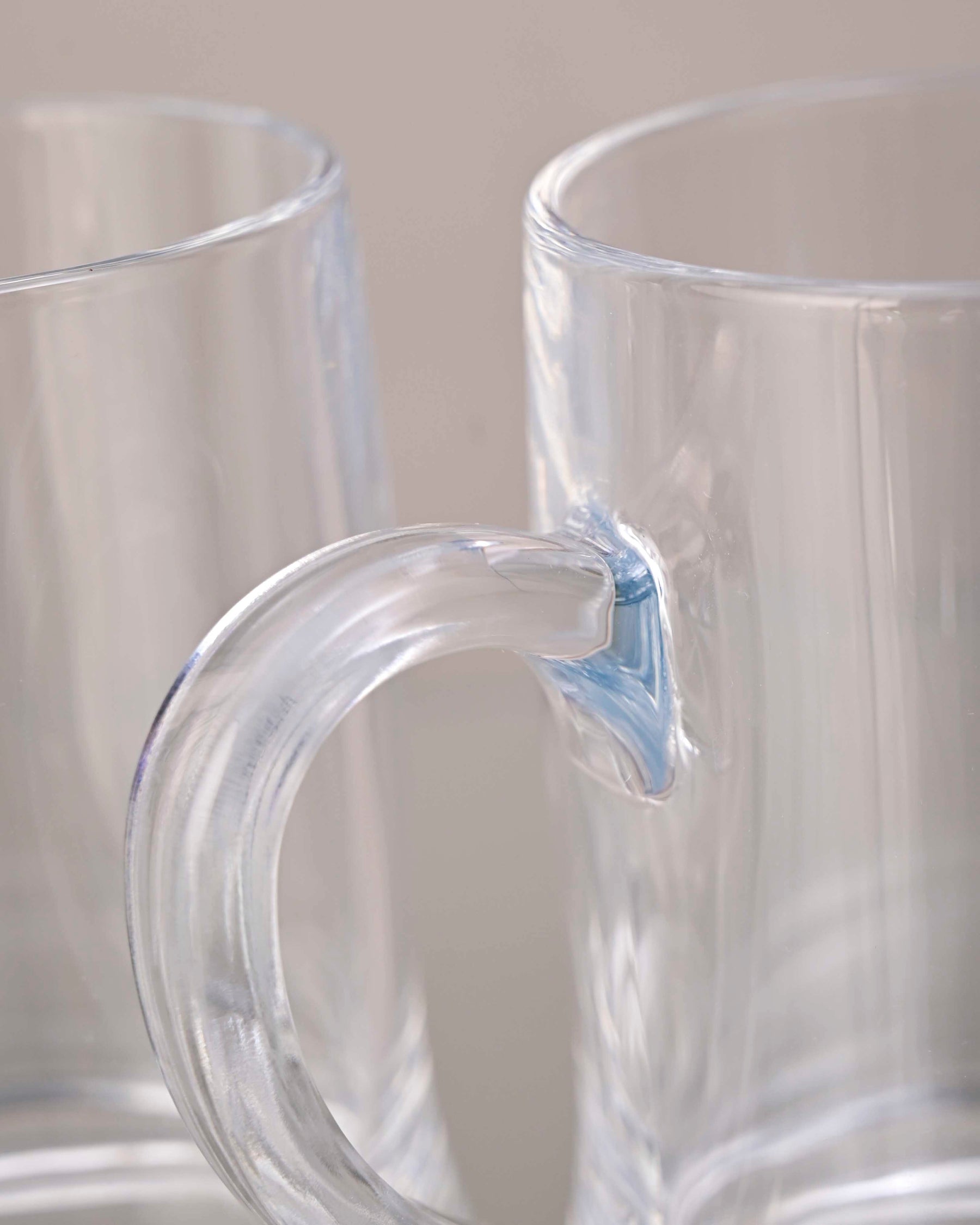 Faceted Radiance Clear Glass Mug - Set of 2