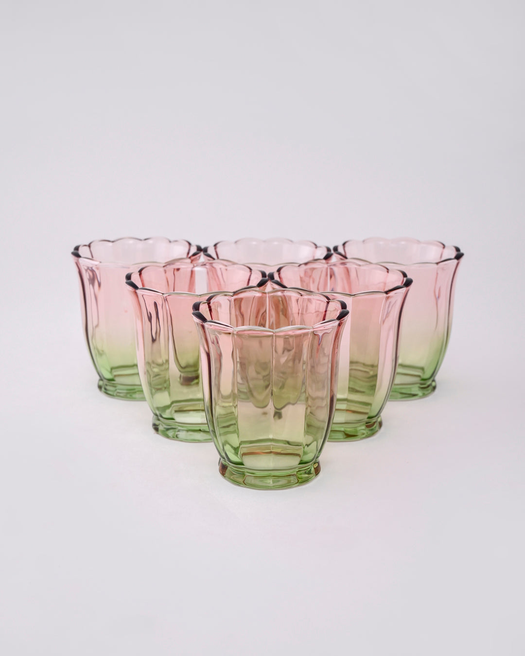Pink Ombré Tulip Tumbler - Set of 6
