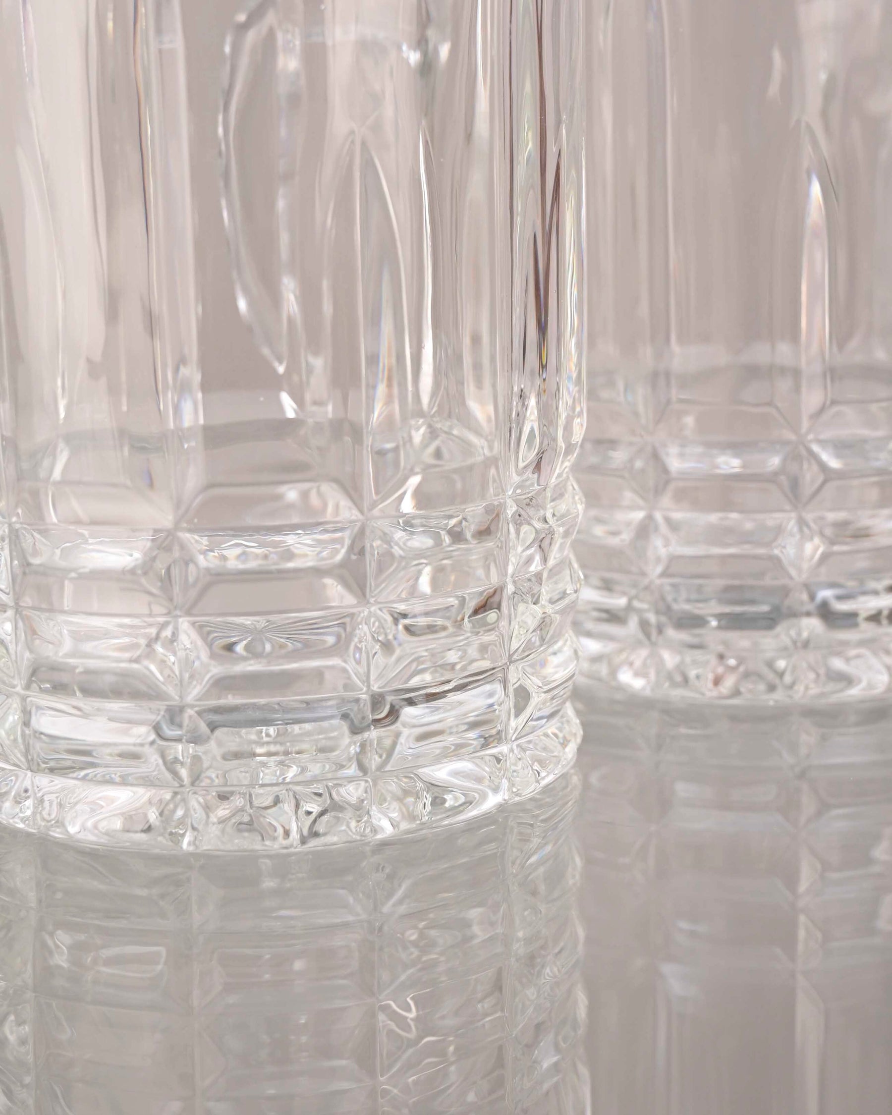 Chiseled Brilliance Clear Glass Mug - Set of 2