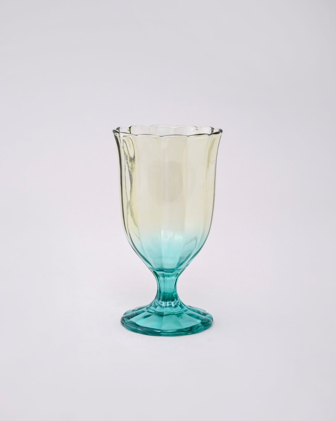 Green Ombré Tulip Wine Glass - Set of 6