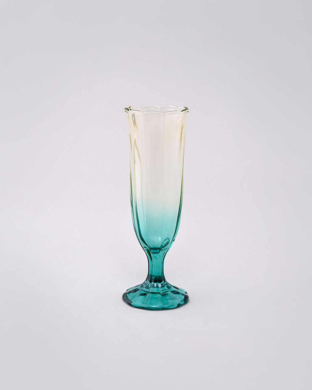 Green Ombré Tulip Champagne Flute - Set of 6