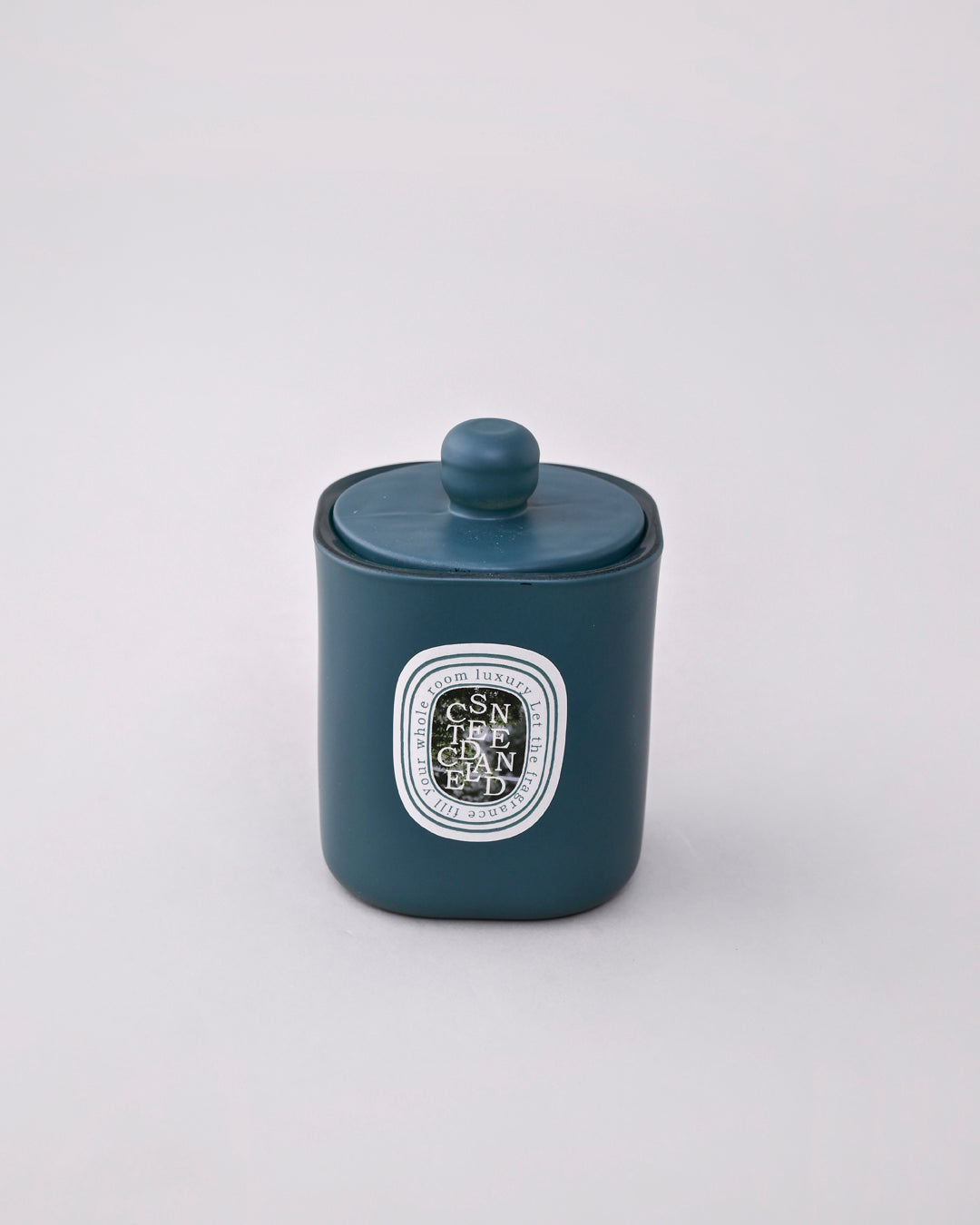 Velour Flame Aroma Candle - Green