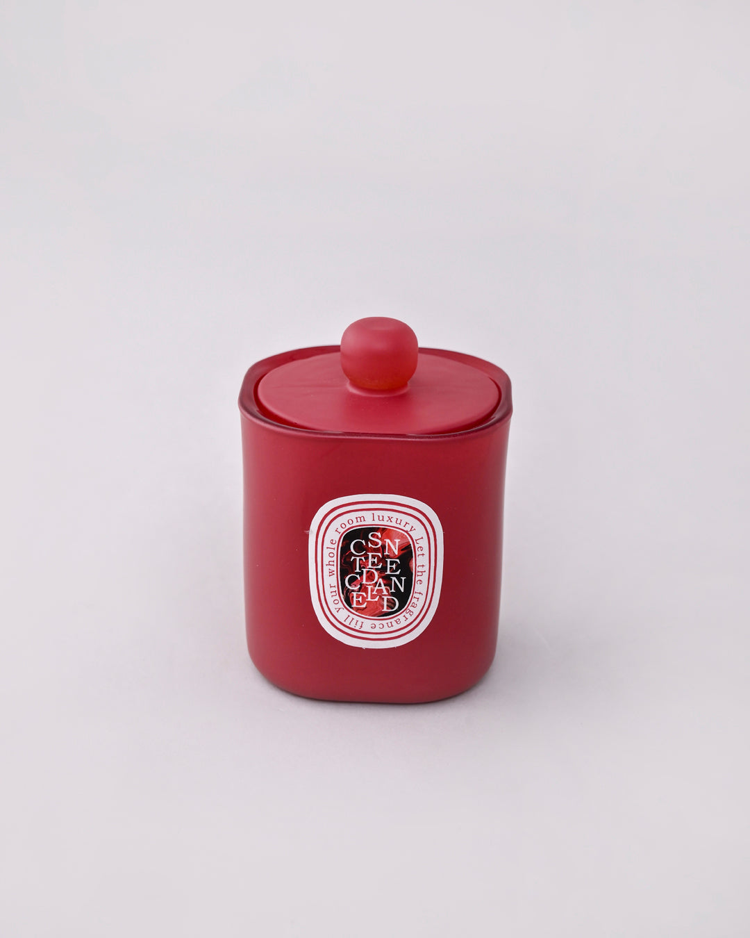 Velour Flame Aroma Candle - Red