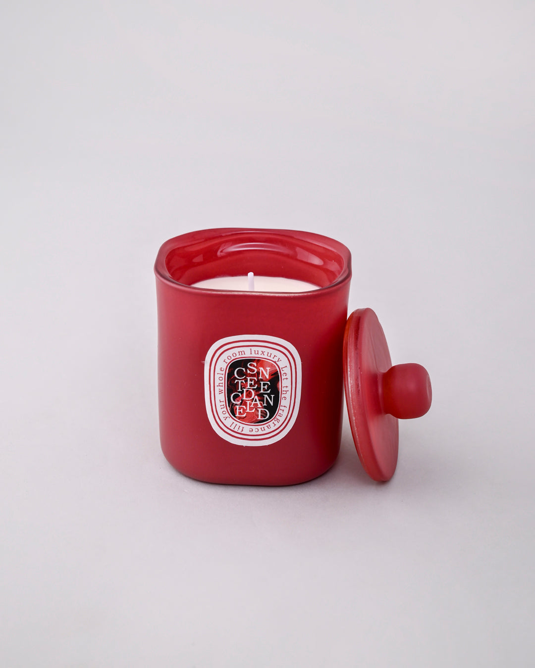 Velour Flame Aroma Candle - Red