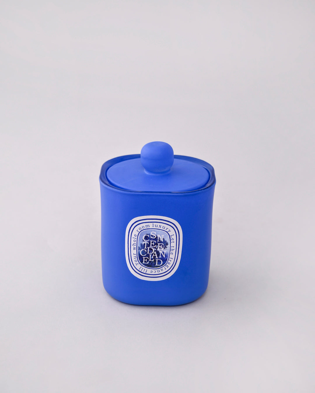 Velour Flame Aroma Candle - Blue